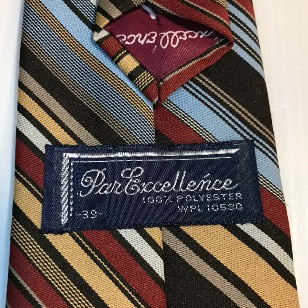 Par Excellence: Striped Short Wide Necktie